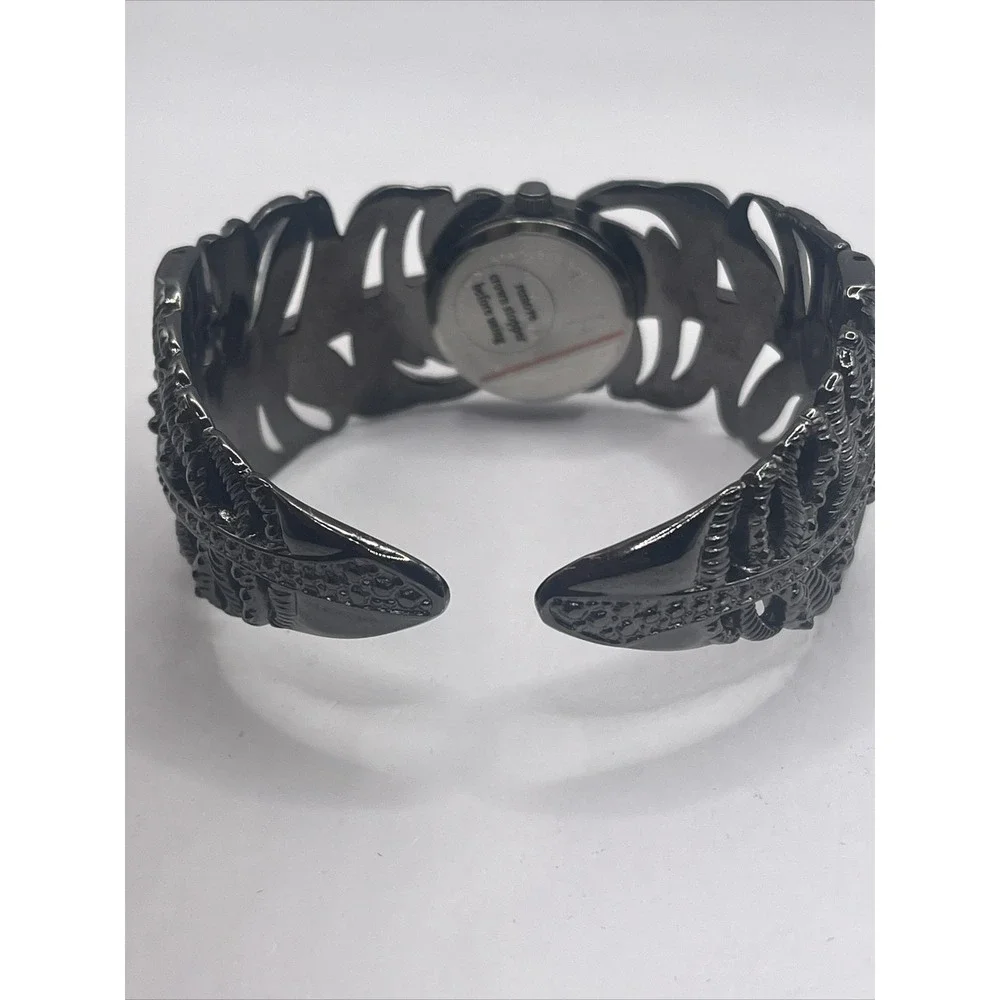 Vivani MOP Dial Silver Tone Hinge Bangle Bracelet Band Watch- New‎ Battery